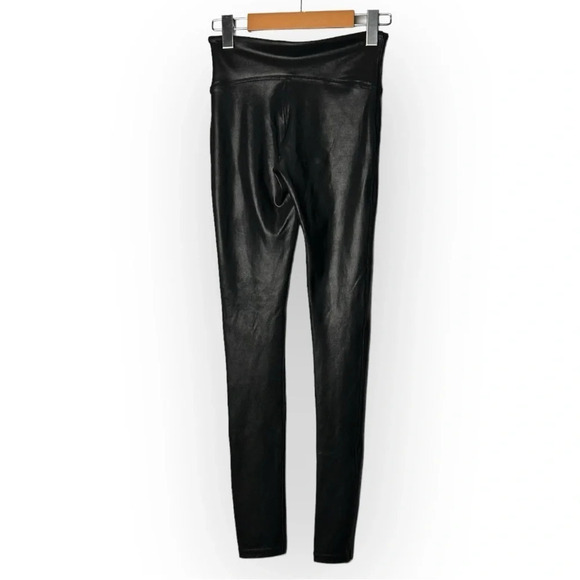 SPANX Faux Leather Leggings in Black Size Small - Picture 5 of 10